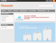 Tablet Screenshot of chronomiteproducts.com